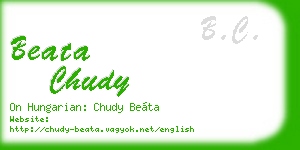 beata chudy business card